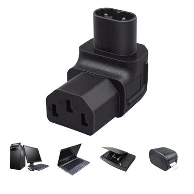 IEC320 C8 To C13 Power Cord Adapter PVC Construction Male To Female Upward Bent for Easy Connection JD46