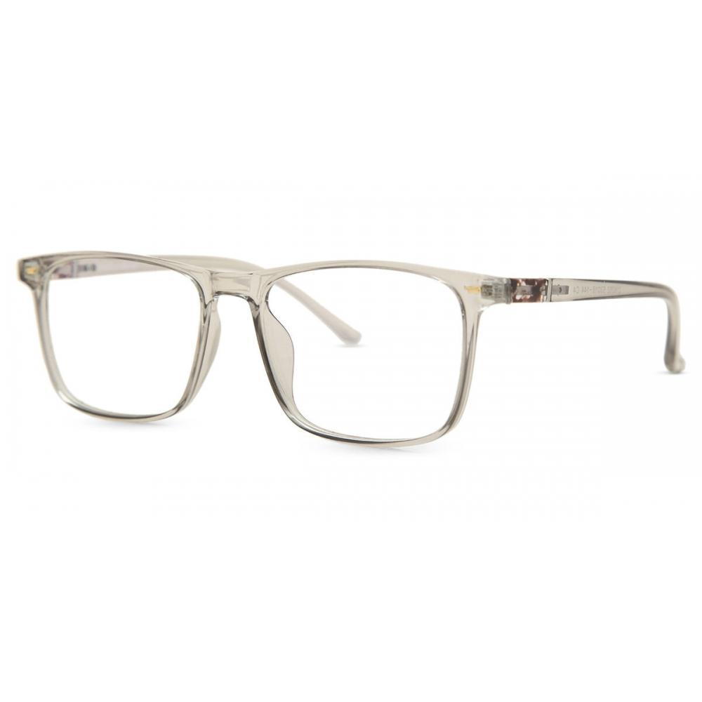 Full Rim Square Transparent Light Grey Smartbuy Collection Deua 218262 C4 Fashion Unisex Eyeglasses