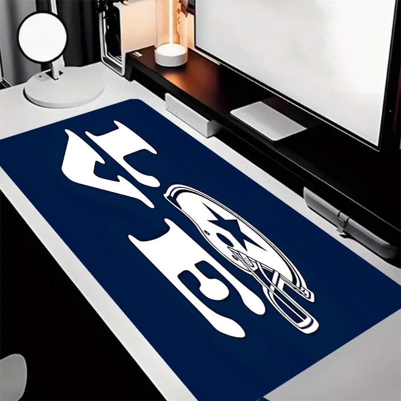 Dallas Cowboys Thema Premium rutschfestes Mauspadd mit genähten Kanten, Langlebiges Gummi-Material, für Schreibtisch & Gaming Großartige Geschenke