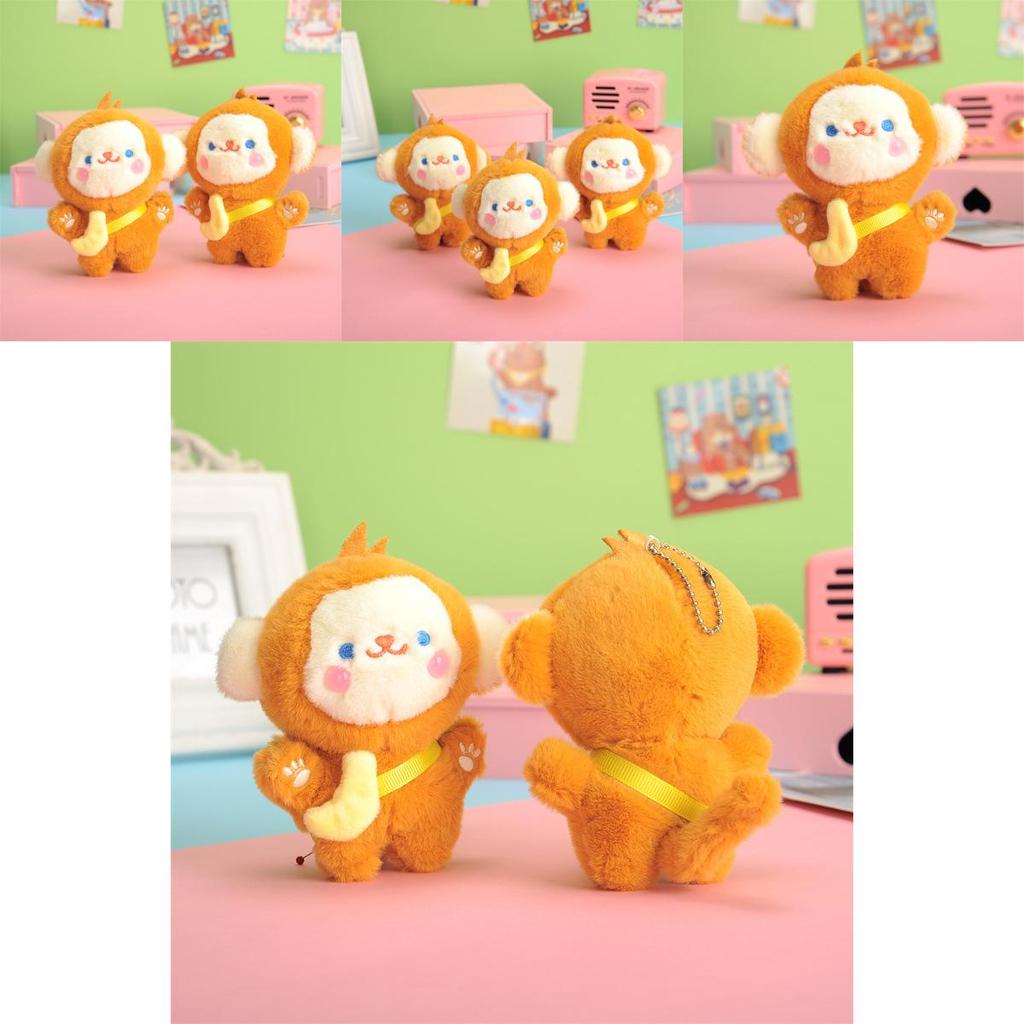 Cute Plush Monkey Keychain Creative Cartoon Animal Bag Charm Gift For Girls