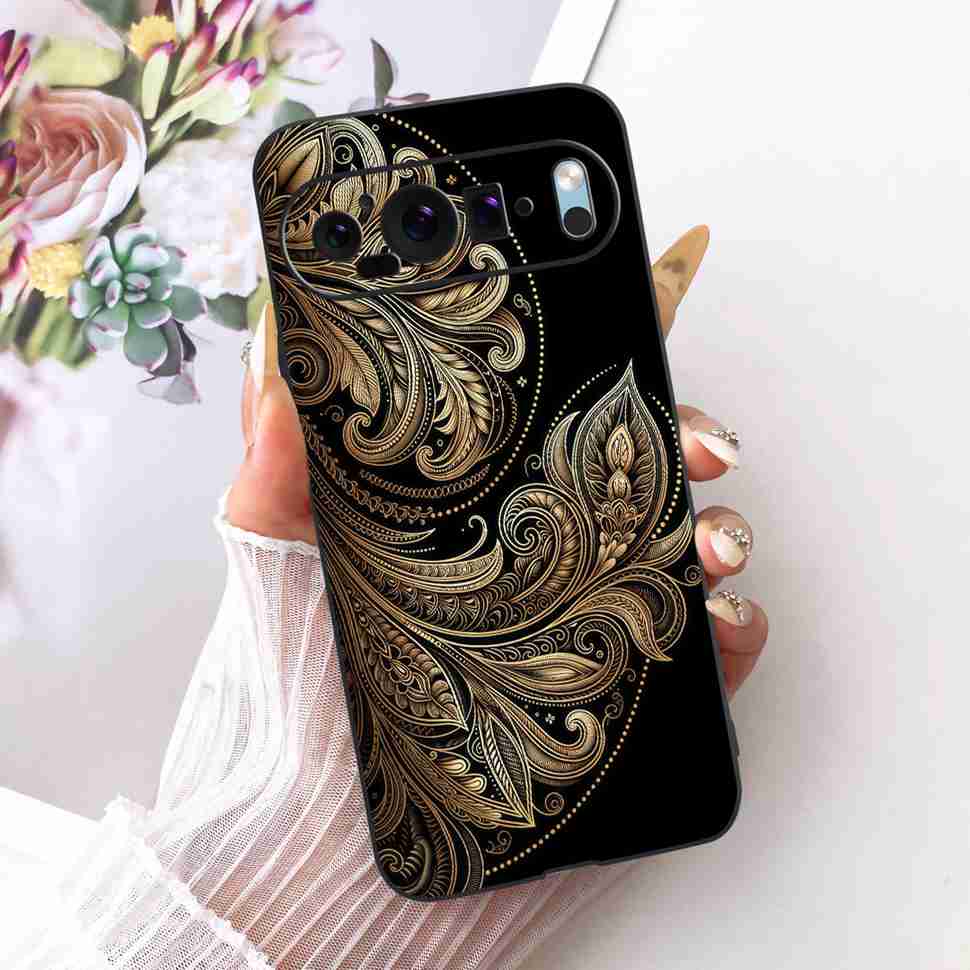 For Google Pixel 9 5G G2YBB Case Butterfly Painting Silicone TPU Black Cover For Google Pixel9 5G GUR25 G1B60 Bumper Shell