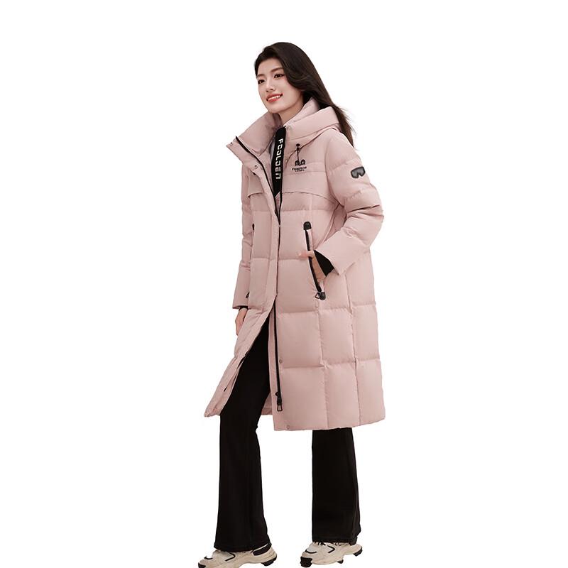 YAYA Women's 2024 Fall/Winter Long Hooded Down Jacket