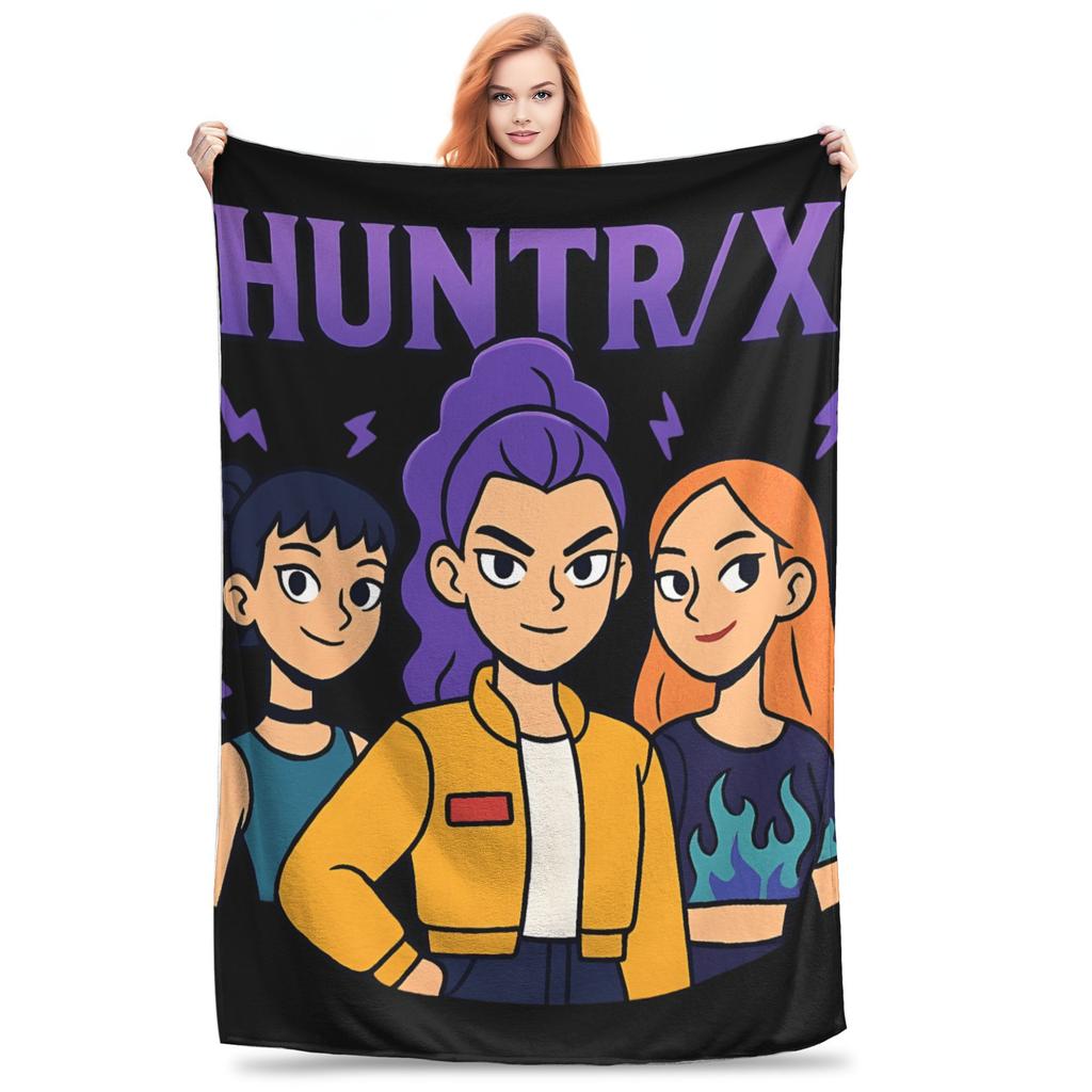 Saja Boys Kpop Hunter Halloween Blankets Quality Soft Warm Bedding Throws Autumn Girls Boys Couch Bed Street Trend Bedspread