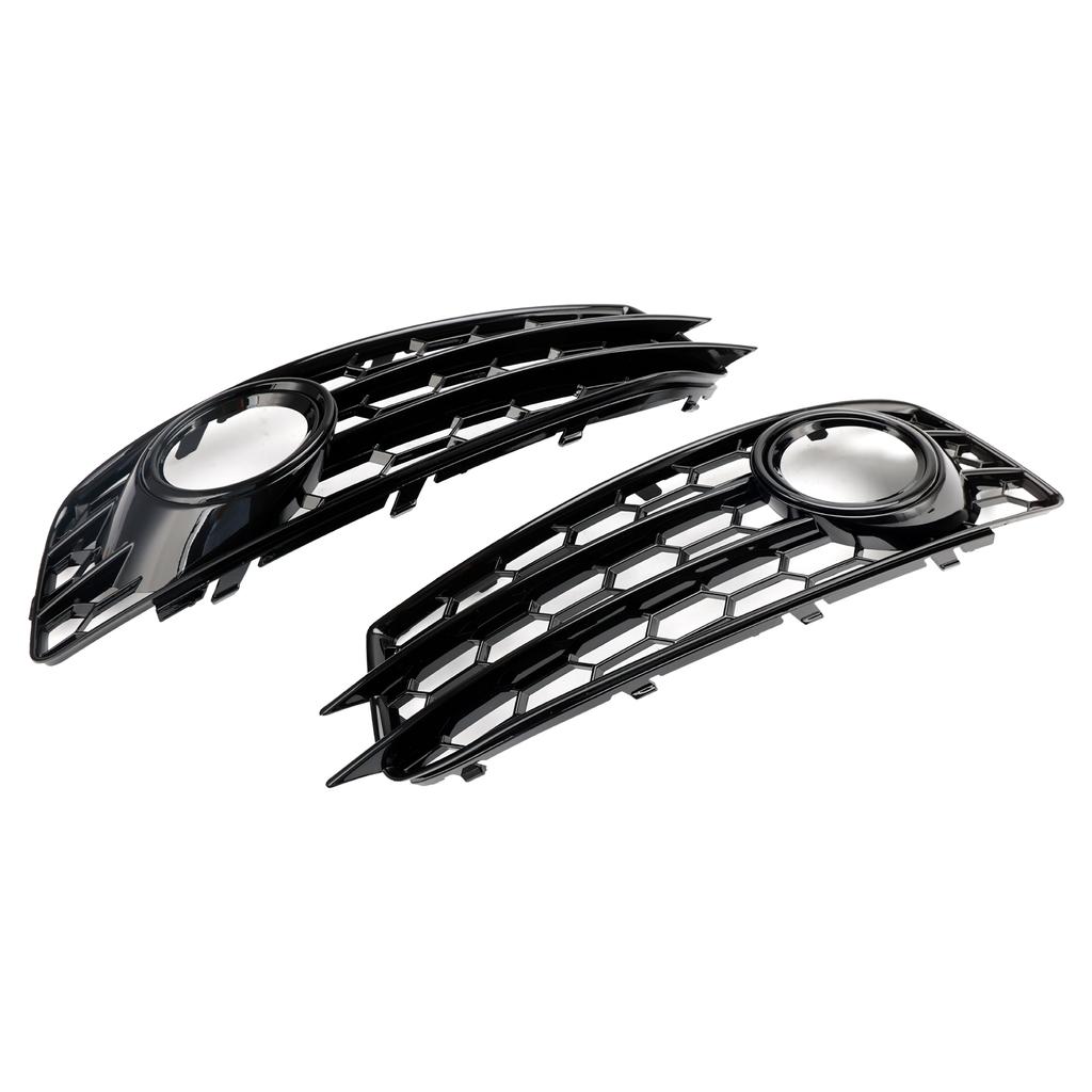 Honeycomb Front Bumper Fog Light Grill Cover 8P0807682 8P0807681 Fit for A3 8P S-Line 2009-2012