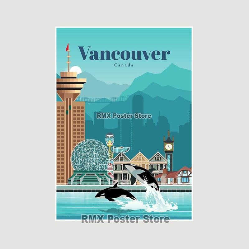 World Travel Minimalist  Posters New York London Paris City Poster White Paper Print Wall Art Decoration Picture Home Cafe Decor