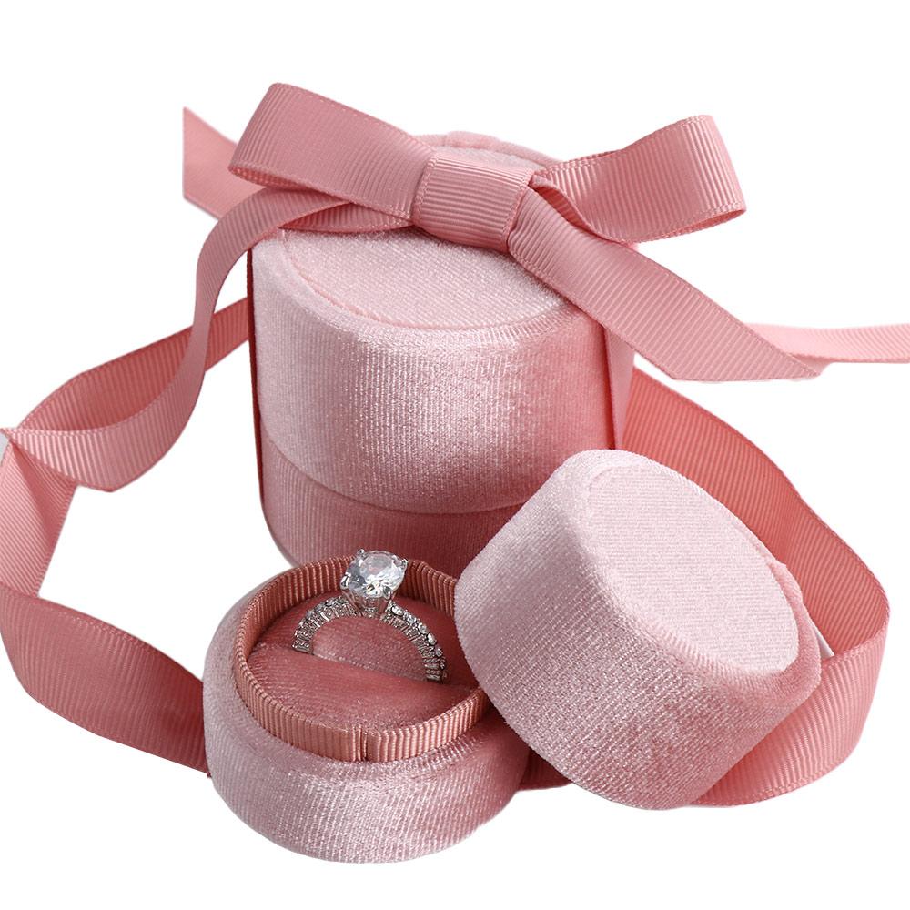 Box Engagement  Ring Bowknot Wedding Displays Box Fashion Accessories Jewelry Display Jewelry Box