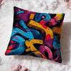 Street Graffiti Texture Cushion Cover Premium Comfort Reversible Pillow Cove Two In One Design for Any Room  Car Interior