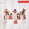 Christmas Door Decor Wooden Merry Christmas Sign Front Door Decor Santa Snowman Reindeer Decorations Wall Porch Decor