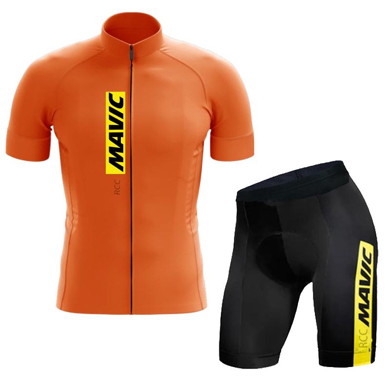 RCC MAVIC Summer Team Summer Cycling Jersey Set Sport Mtb Bicycle Clothing Breathable Short Sleeve Shirt Bike Bib Shorts Ciclism