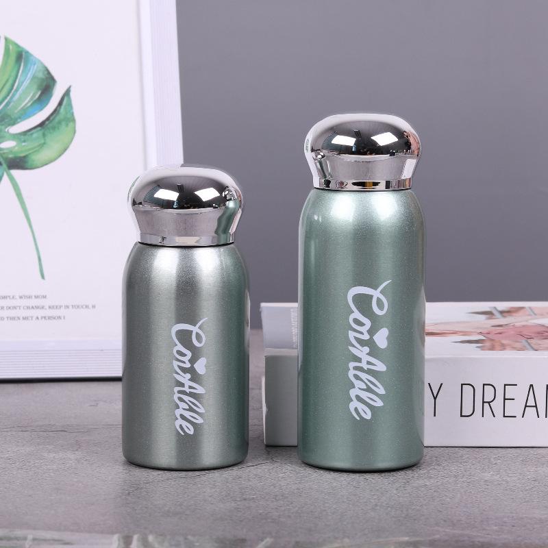 

304 Stainless Steel Pocket Cup Mini Compact Girl Male And Female Student Water Cup Portable Cute Simple Thermos Cup 180ml зелёный