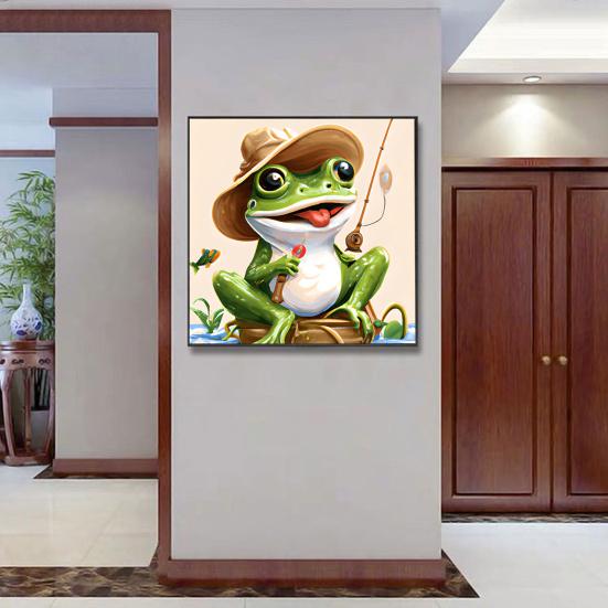 1 Set 5D Rhinestone Animal Painting Kit Easy DIY with Sticky Background Includes Tools Accessories Rhinestone Drawing