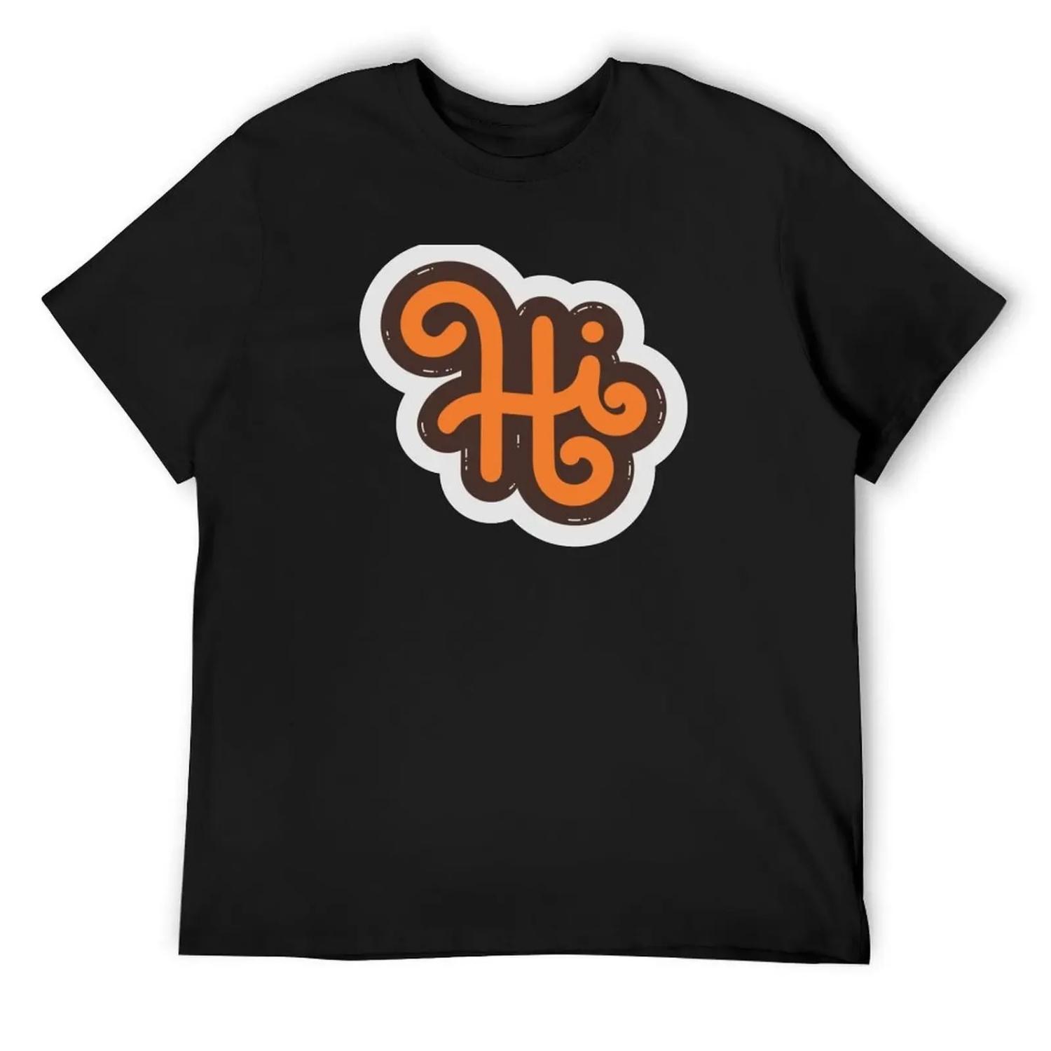 

HI T-Shirt Aesthetic clothing oversized graphic tee new edition clothes Men s cotton t-shirt XXXXXL