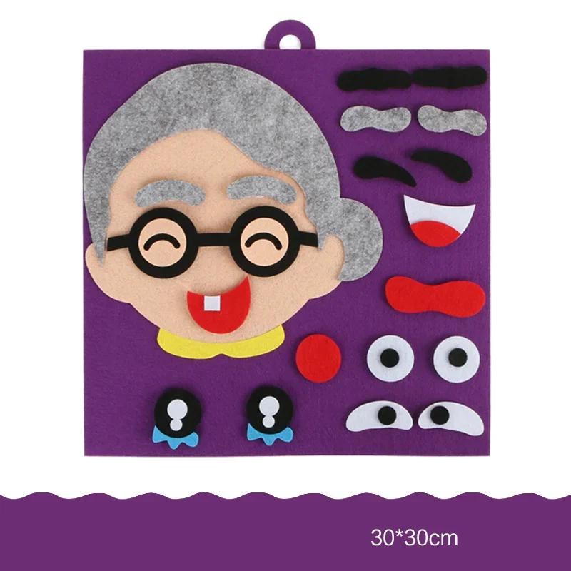 30cm11.8in Gesichtswechsel 3D Puzzle Lustiges Spiel Kinder Montessori Lern Pädagogisches Spielzeug für Kinder Gesichtsausdruck Aufkleber