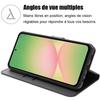Coque de protection - BOOLING - Samsung Galaxy A56 5G - Cuir PU Noir - 2 Verres Trempés - Antichoc