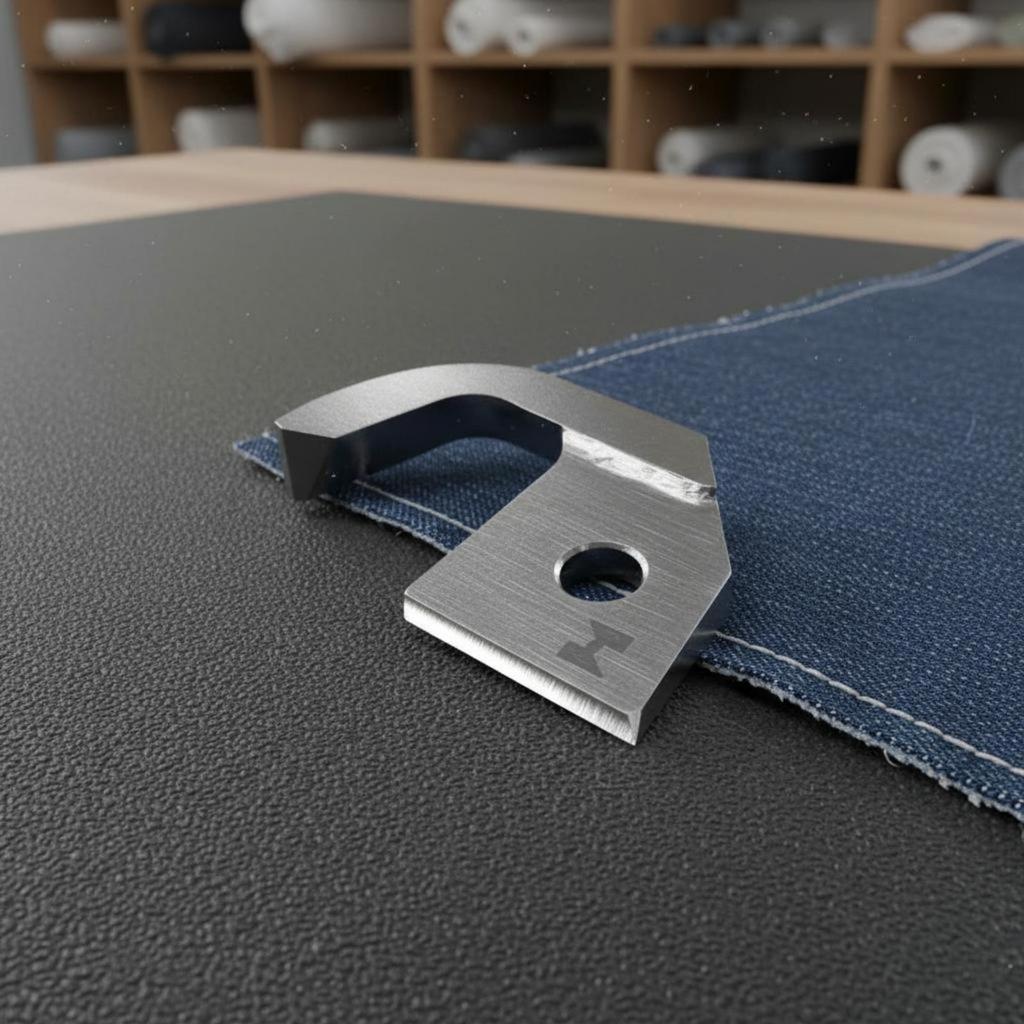 Coverstitch Machine Left Trimming Component Hooked Shape Metal Part Mounting Hole