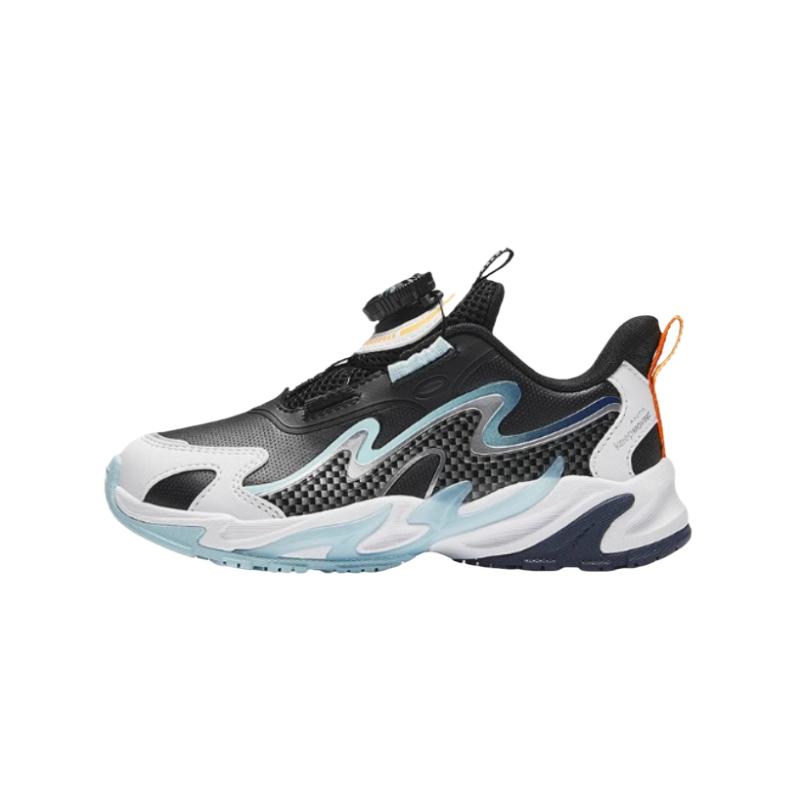 

Anta Kids Synthetic Leather Low-Top Running Shoes Kids sneaker Black White Blue 312439921N-1 28