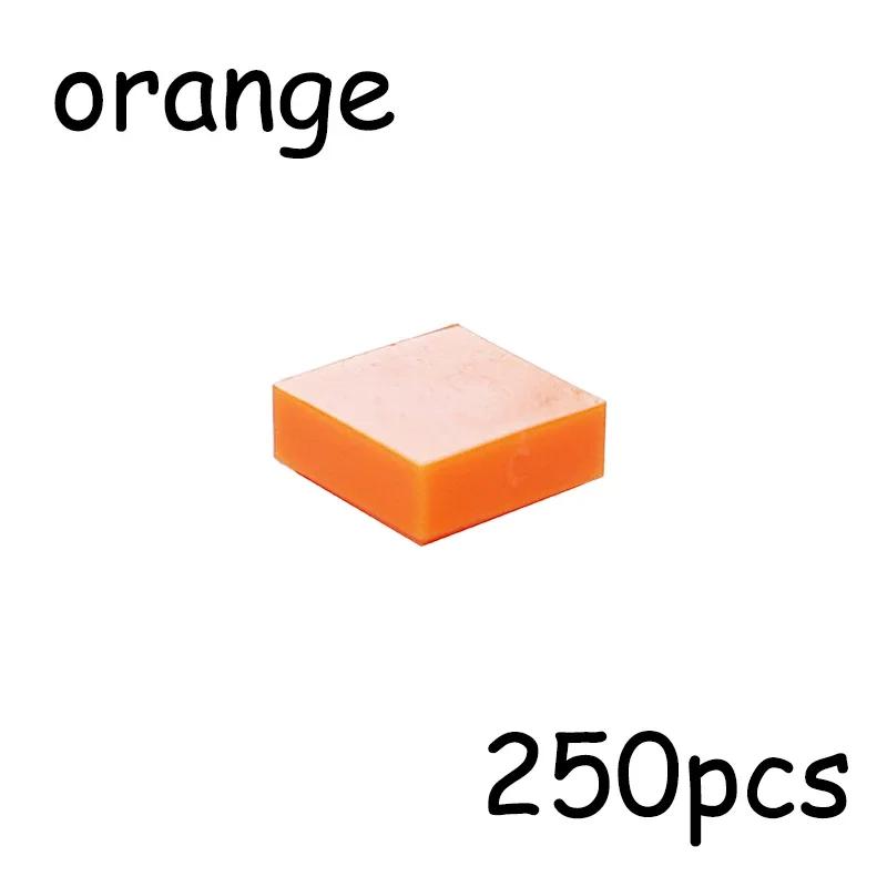 

250PCS 3070 1x1 Blocks Flat Tile MY OWN CREATION Assemble Particles Smooth 1 1 Building Blocks DO-IT-YOURSELF Learning Imaginative Parts Toy Ideal оранжевый