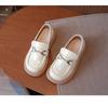 3-18 Years Old Children's Leather Shoes Beige Waterproof Non-slip Boys Girls Single Shoes Black Hundred Non-slip Kids Loafers