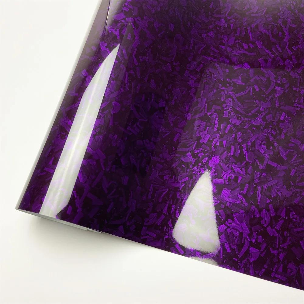 

Forged Carbon Fiber Vinyl Film Purple Crystal Car Stickers Auto Wrapping Tuning Cover For Auto Body And Car Accessories 10X152 CM