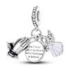 Holy Blessing copper Cross Wings Bible White Dove Classical 3mm Charm Bead Charms Bead Charms Compatible With Pandora Authentic Bracelets Do It Yourse