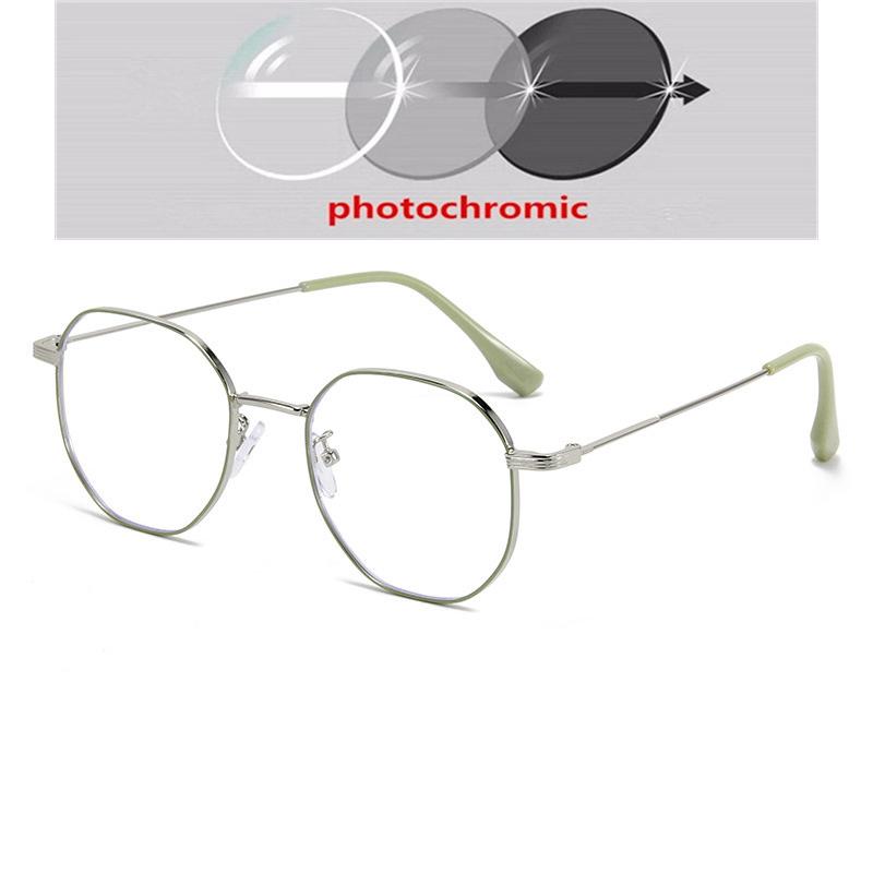 Metal Student Polygon Nearsighted Glasses For Women Men Rose Gold Frame Minus Sight Eyeglasses Prescription 0 -0.5 -0.75 To -6.0