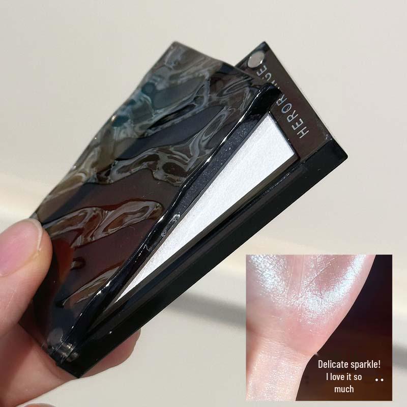 Light & Shadow Contour Palette: Super Sparkle Pearlescent Powder for Natural Long-Lasting Highlighting & Brightening
