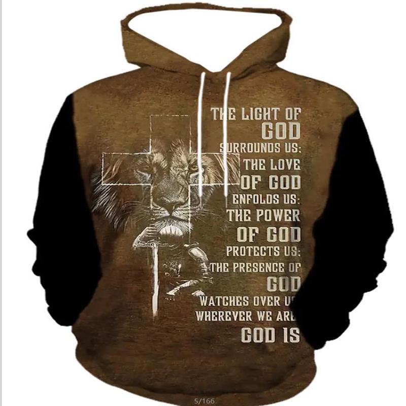 European and American Spring and Autumn Men's and Women's 3D Digital Printed Loose Fashion Casual Hoodie Men's Top