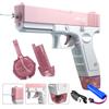 Pistola ad Acqua Elettrica Giocattolo Ricaricabile Blaster ad Acqua a Lunga Gittata Per Battaglie in Spiaggia, Piscina, Giardino Adulti Bambini Giocattolo Estivo Compleanno