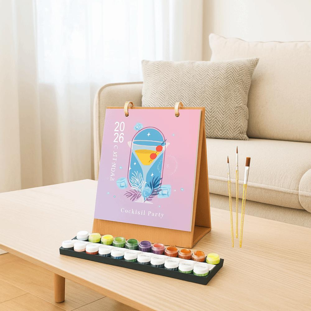 2026 Edition Standing Flip Calendar Handmade DIY Calendar Creative Desk Calendar For Home