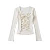 2025 Stylish Crisscross Tie-Up Long Sleeve Slim Fit Shirt for Women