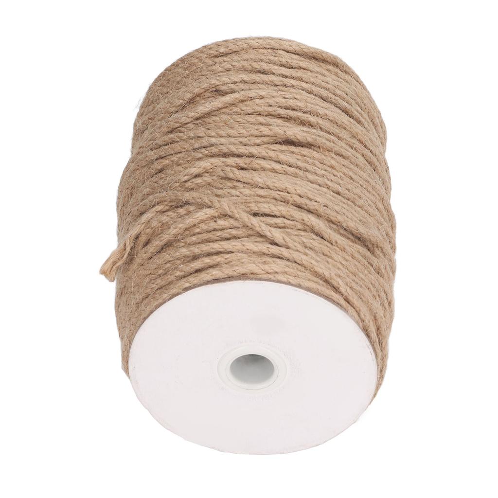 4MM 3 Strand Rope 100m Natural Decoration Hemp Jute Twine String for Artworks Gardening Decorating