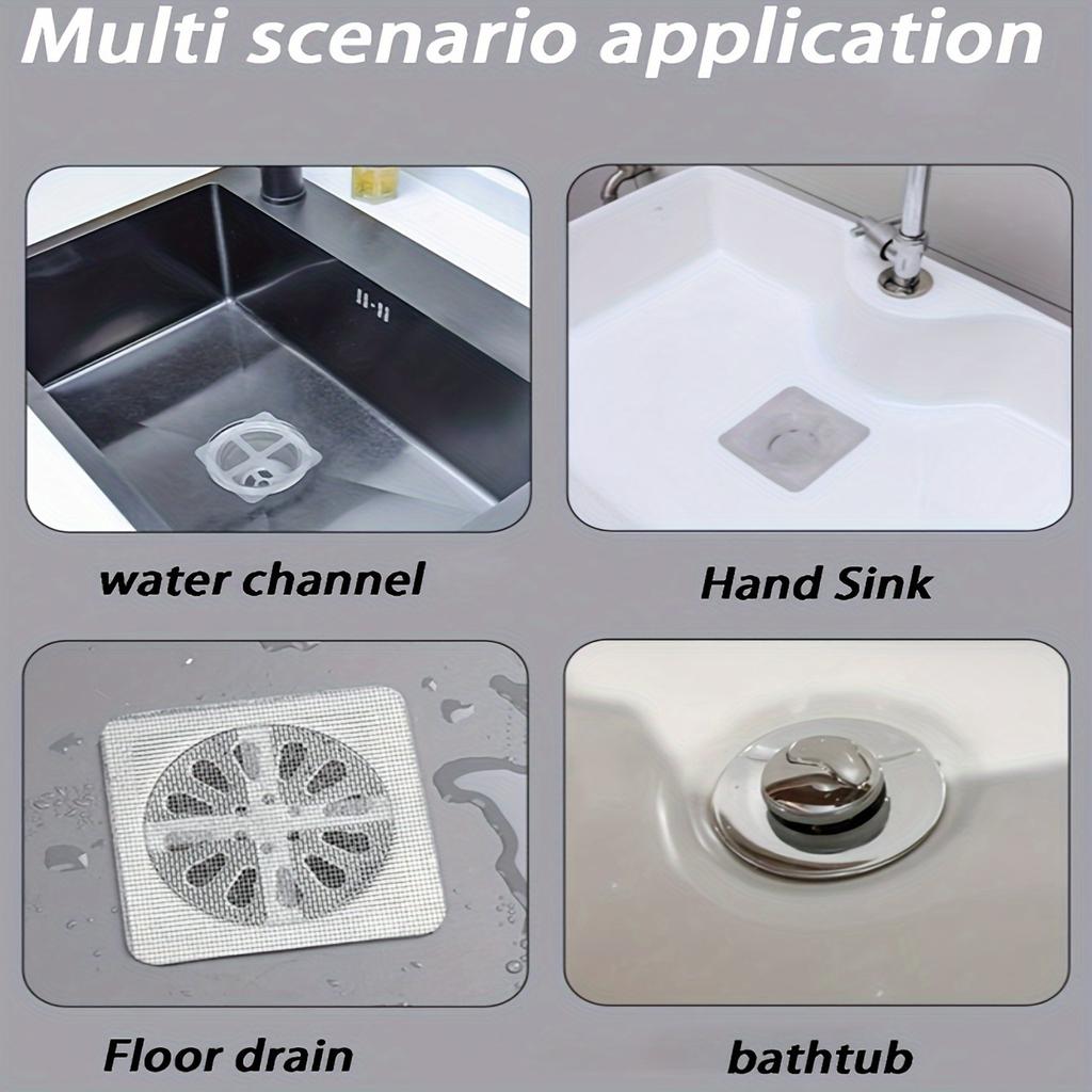 10-20Pcs Disposable Floor Drain Sticker Shower Hair Catcher Mesh Sink Strainer Filter Cover For Bathroom Kitchen Bathtub Use Set