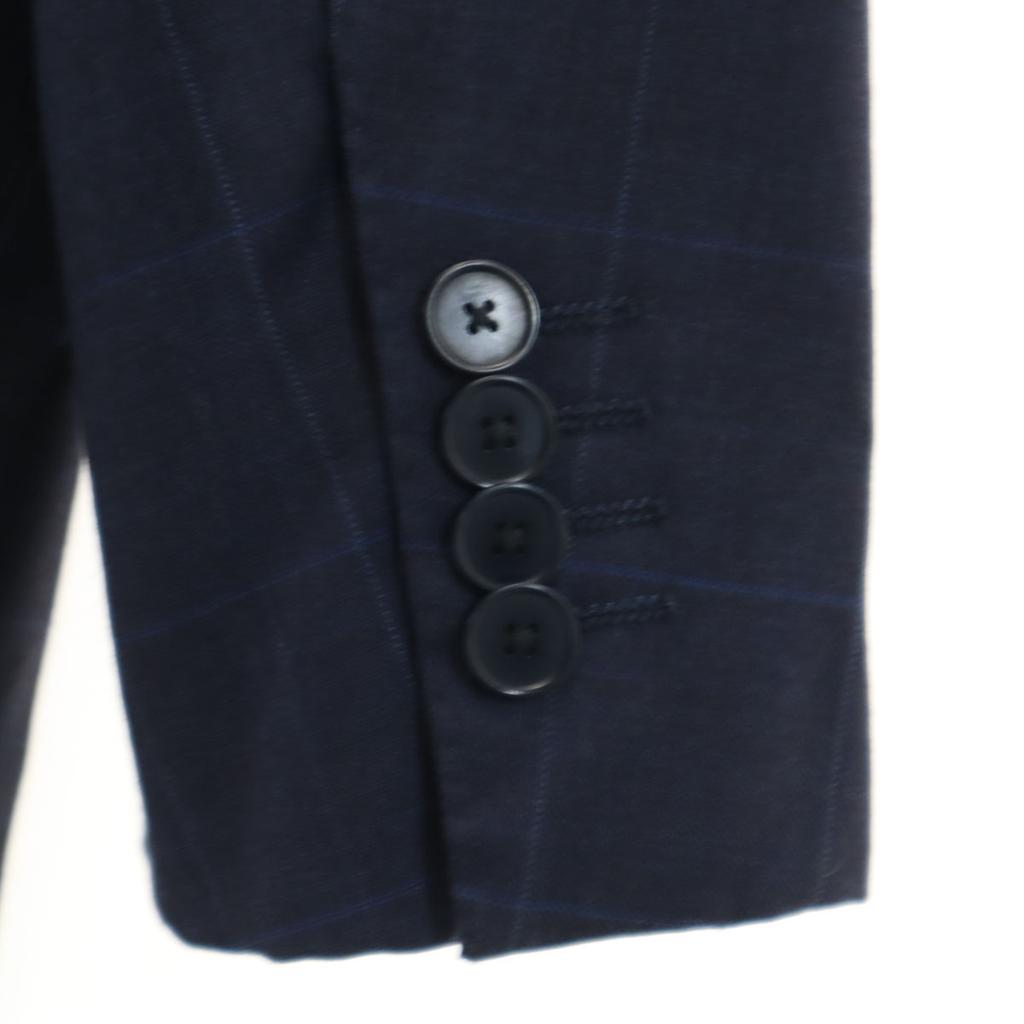 SHIPS Window pen check Loro Piana fabric tailored jacket 46 Navy Men's Used