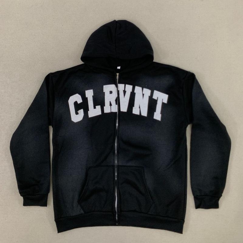 European and American street winter hip-hop style hooded personalized creative letter sticker printed pullover hoodie