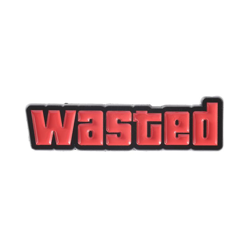 

Wasted Shooting Game Enamel Pin Get Wasted or Get Wasted Trying Video Games Brooch Lapel Badge Jewelry Gifts for Players Friends