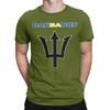 Printed Barbados Flag Barbadian T Shirt For Unisex Wounisex Cotton Tee Shirt Short Sleeve Tops