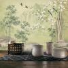 3d Bamboo Forest Wallpaper Magnolia Flowers And Birds Classical Wall Mural Living Room Study Home Decor