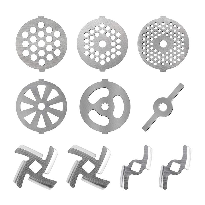 

2025+10Pcs Meat Grinder Blades Set, Stainless Steel Meat Grinder Plate Discs Sausage Stuffer Ring Food Grinding Blades China Mainland
