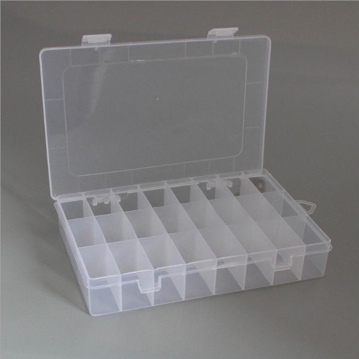 

Compartment Storage Container for Craft, Beads Jewelry Items 1Pack Plastic Storage Box 24 Grids Clear Plastic Organizer Box