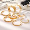 18K Gold-Plated Stainless Steel Bangle: Stylish, Non-Fading Women's Jewelry
