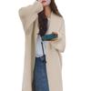 Premium temperament medium and long knitted cardigan women's autumn and winter new loose lazy style commuting versatile sweater jacket