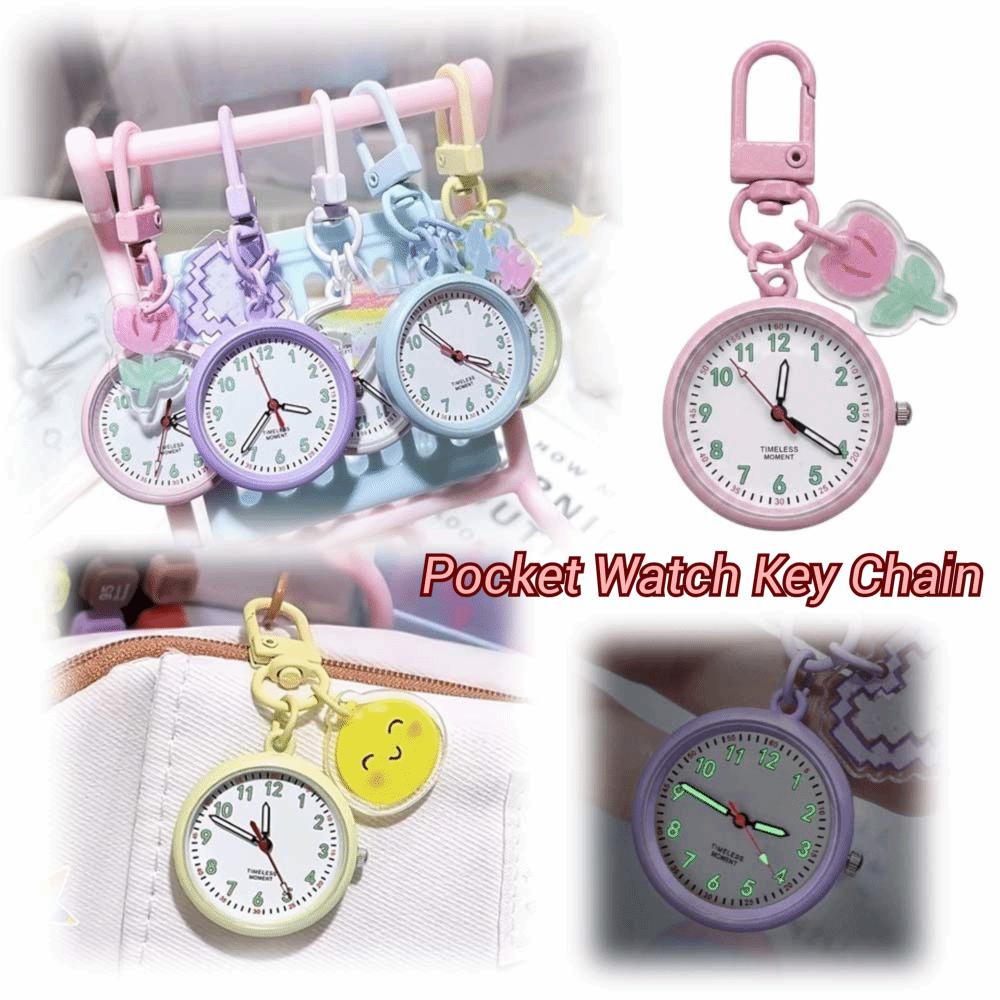 Easy Reading College Cute Backpack Pendant Portable Time-Telling Wall Clock Decoration Daily Wear