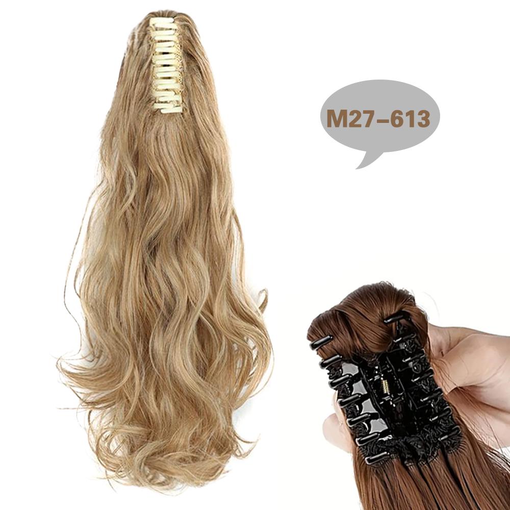 

XINRAN Синтетический Длинный Волнистый Зажим-Краб Хвост Термостойкое Наращивание Волос Натуральный Материал Химическое Волокно Волосы Для Женщин Мода 55cm