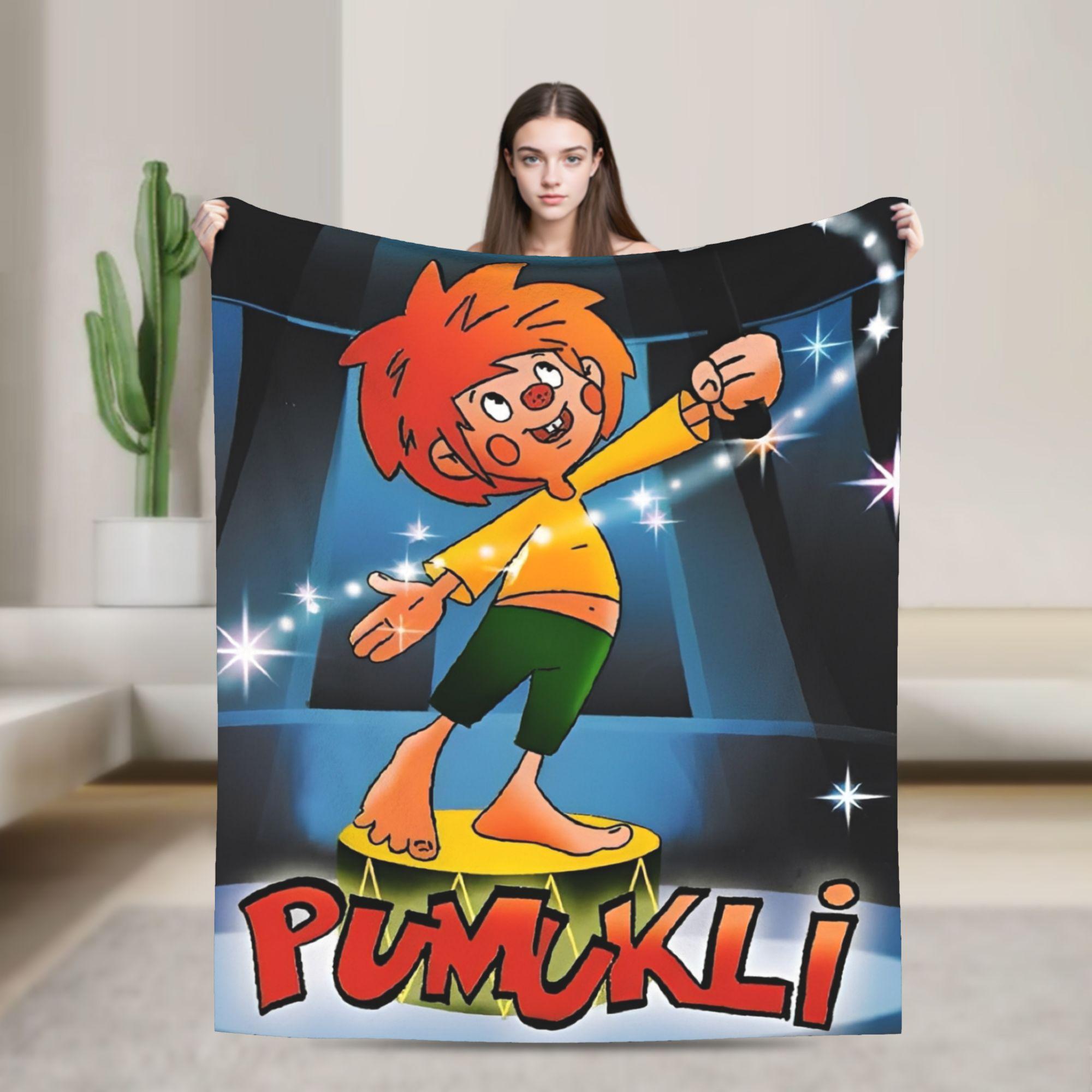 

Pumuckl Cute Elf Fairy Blankets Fleece Autumn Winter Anime Cartoon Portable Ultra-Soft Throw Blankets for Home 30x40in