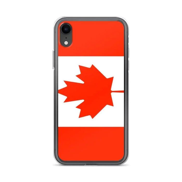 Coque Téléphone – Drapeau Du Canada – Compatible iPhone XR – Étui Souple – Résistant Et Antichoc - Silicone - Pixelforma