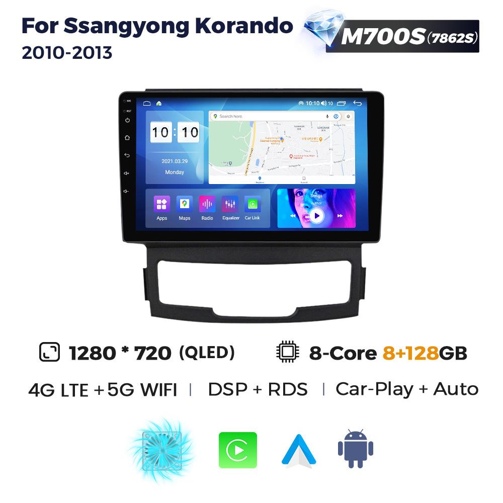 Navifly 8+256G Android Car Radio 2Din For SsangYong Korando 3 Actyon 2 2010-2013 Multimedia Video Player GPS Auto Carplay Stereo