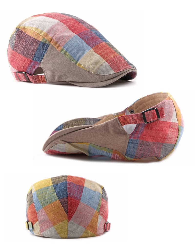 Hunting Cap Plaid Pattern [Laquest] Spring/Summer Men's/Women's (Multi Blue)