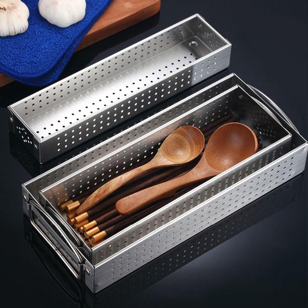 Steel for Chopsticks Spoon Chopstick Holder Flatware Storage Case Cutlery Box Kitchen Supplies