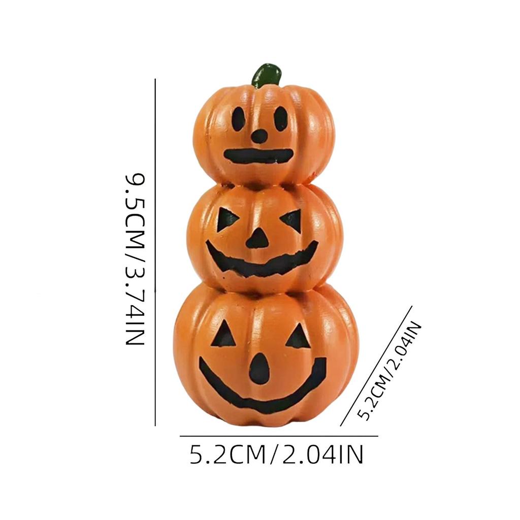 Miniature Pumpkin Figurine Crafts Resin Statue Landscape Housewarming Gift Halloween Decor for Home Garden Indoor Desk Fireplace