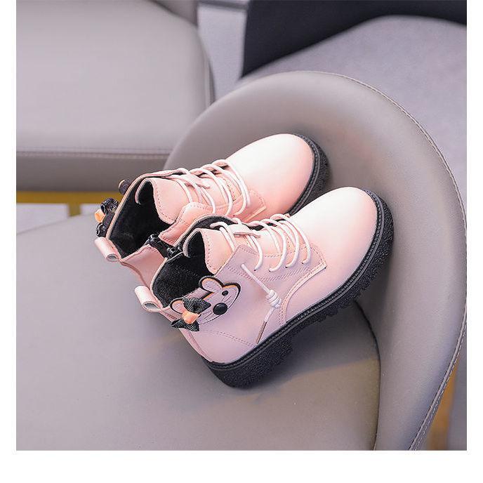 Autumn and Winter New Girls' Martin Boots 2025 Anti-slip Fashion Trend Boys' Rhubarb Boots Medium and Large Children's Boots Children's Boots